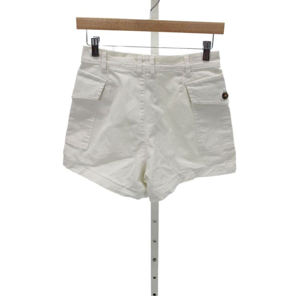 Frame Women Cargo Shorts White Cotton Elastane Size 26 - Picture 3 of 8